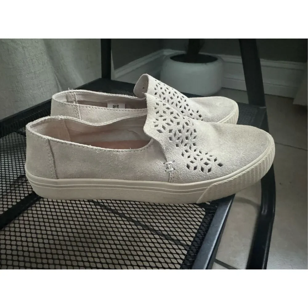 TOMS Shoes Toms Sunset Birch Suede Mosaic‎ Tile Slip On Womens size 6